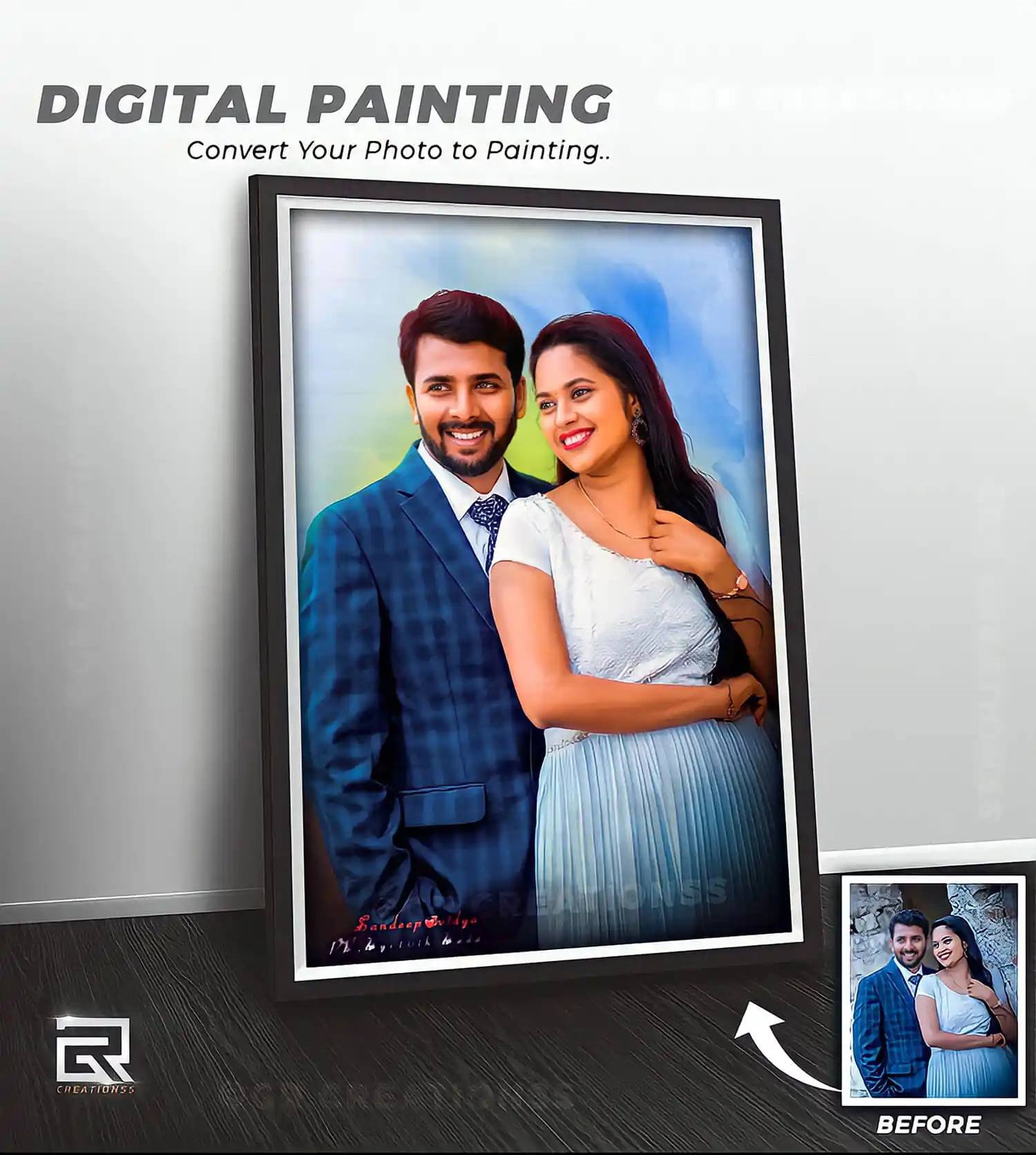 Digital art photo frame